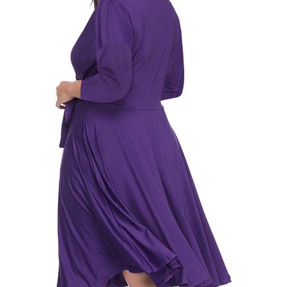 Plus size purple dress